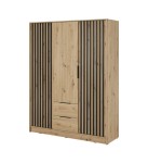 Kleiderschrank Nelly 3D Schubladen 155cm artisan eiche