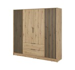Kleiderschrank Nelly 4D Schubladen 206cm artisan eiche