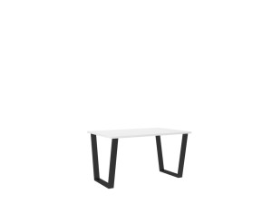 Esstisch im Industrial-Design 138x90cm weiß