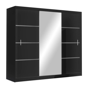 Schwebetür Kleiderschrank Vista 250 schwarz