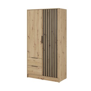 Kleiderschrank Nelly 2D Schubladen 105cm artisan eiche